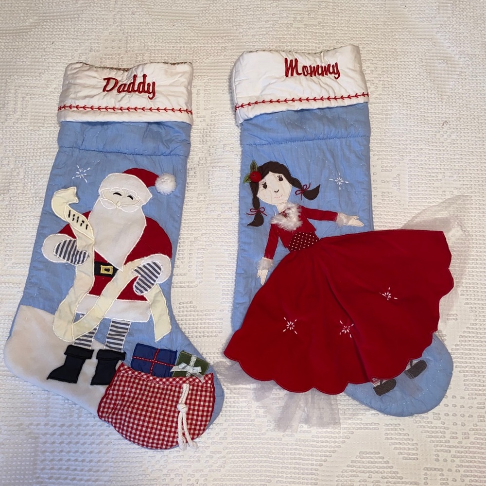 Pottery Barn Kids Mommy Daddy Christmas Stockings